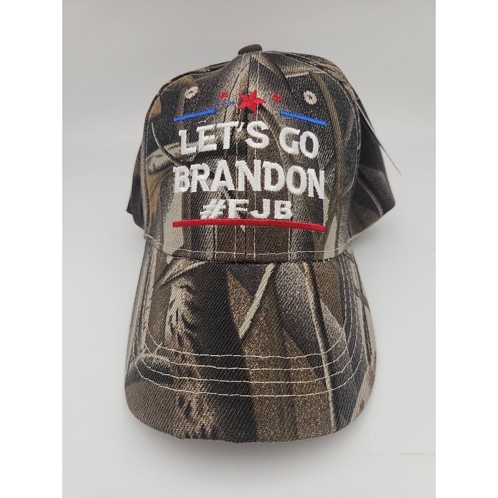 Unbranded Let's Go Brandon Camo Hat Cap BRAND NEW WITH TAGS. VIBRANT EMBROIDERY.